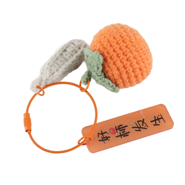 Llavero de Felpa de Crochet, Llavero de Frutas Lindo Hecha A Mano Para Bolso