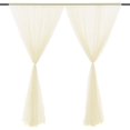 thumbnail image 3 of 1 Panel Fiber Sheer Backdrop Curtain Arch Drapes Wrinkle-Free 5ft x 9.2ft, 3 of 24