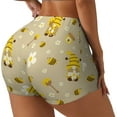 thumbnail image 2 of Naloa Cute Bee Gnomes Biker Shorts for Women Seamless Scrunch Short Women’s Yoga Shorts for Gym Running Sport Shorts - Small, 2 of 9