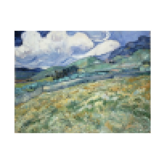 Trademark Fine Art Vincent Van Gogh Pixelated Van Gogh Landscape I Canvas Wall Art
