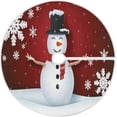thumbnail image 1 of FMSHPON Cute Snowman Xmas Christmas Tree Skirt Stand Mat for Holiday Party Decoration Indoor Outdoor 48 inches, 1 of 6