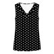 thumbnail image 4 of Mujeres sin mangas Tops verano no posicionado impresión rayas cuello en V blusa casual Mujeres cuello en V Tops de verano, 4 of 6