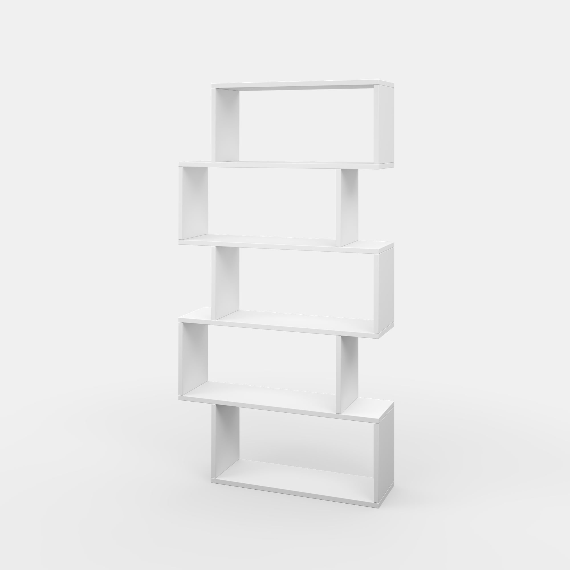 Ada Home Decor Barclay Multiple Tier Open Shelf Modern Bookcase, White