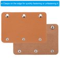 thumbnail image 4 of Luggage Handle Wrap, 2 Pack PU Handbag Grip Cover Identifier with Clasp for Suitcase, Orange, 4 of 5