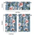 thumbnail image 4 of Country Vintage Curtains 36 Inch Short - 3 Panel Floral Rustic Set with Bohemian Wildflowers, Rod Pocket Window Treatment for Farmhouse Kitchen, 4 of 4