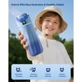 thumbnail image 2 of BOOST Smart Water Bottle with Reminder & Tracker, 16oz Kids Water Bottle for School, DIY Refrigerator Magnets, BPA-Free Vacuum Insulated Stainless Steel, Ideal Gift, Blue Fade, 2 of 8
