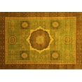 thumbnail image 1 of Ahgly Company Machine Washable Indoor Rectangle Oriental Yellow Modern Area Rugs, 4' x 6', 1 of 4