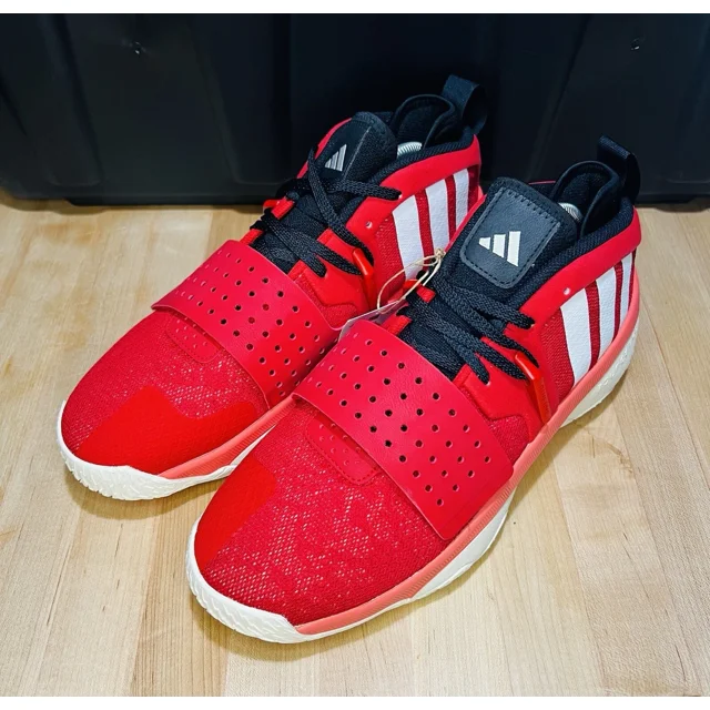 Adi-das Dame 8 EXTPLY Better Scarlet White Basketball Shoes IF1506 Men's Sz 10.5