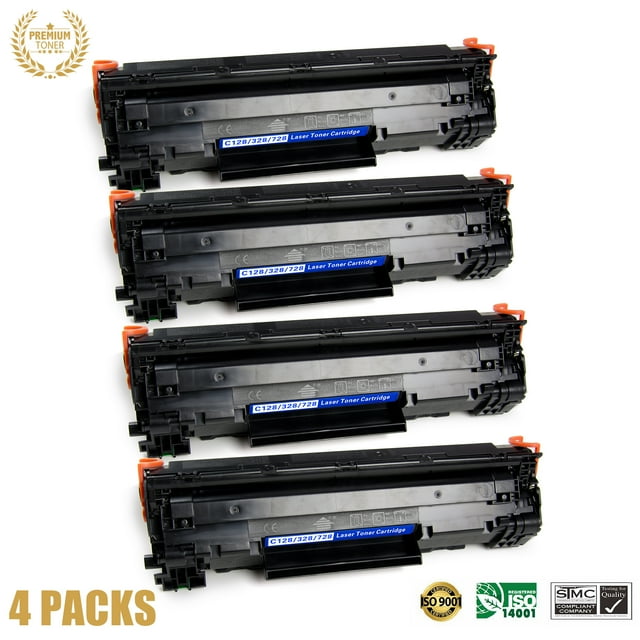 Ultra Toner™ 4 Packs Deal ! Canon 128 Black Toner Cartridge