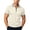 Beige, variant on Rrxhxhs Golf Shirts for Men Geometric Trim Collared Quarter Zip Short Sleeve Breathable Casual Tops,L