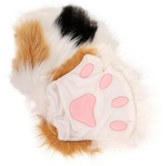 1 Pair Cat Paw Gloves Plush Cosplay Animal Paw Mittens Soft Adjustable Claw Gloves for Party Performance Costume Assorted Colors