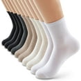 thumbnail image 1 of JEW Women's 6 Pairs Cotton Colorful Patterned Fun Dress Crew Socks, 1 of 6