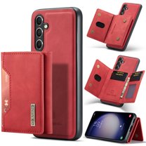 for Samsung Galaxy S23 FE Case ,Magnetic Buckle Leather Detachable Wallet Cover, Card Pocket Back Flip Kickstand Shockproof Business Slim Phone Case For Samsung Galaxy S23 FE,
Red