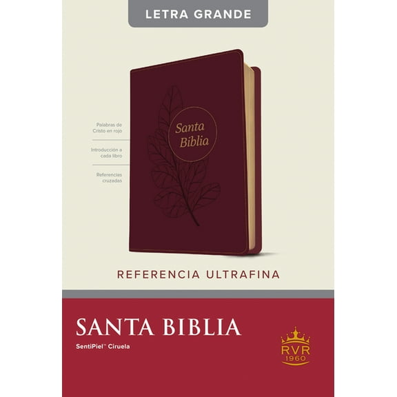 Santa Biblia Rvr60, Edición de Referencia Ultrafina, Letra Grande (Sentipiel, Ciruela, Índice, Letra Roja) (Other)(Large Print)
