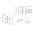 thumbnail image 7 of Furniture of America Claus Wood Multi-Storage Buffet Server in Brown Wenge, 7 of 7