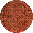 thumbnail image 1 of Ahgly Company Indoor Round Oriental Orange Modern Area Rugs, 8' Round, 1 of 4