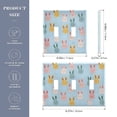 thumbnail image 2 of Yayeee Toggle Light Switch Wall Plate 2-Gang 4.56"x4.48" Decorative Outlet Cover, Cute Rabbits, 2 of 7