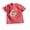 A Red, variant on Girls Cat Print Lace Collar Bow Tie Short Sleeve Top Crew Neck Korean Style Casual Blouse Summer Cute Girls Shirt Light Blue 9 Years-10 Years