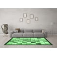 thumbnail image 3 of Ahgly Company Indoor Rectangle Abstract Emerald Green Modern Area Rugs, 3' x 5', 3 of 4