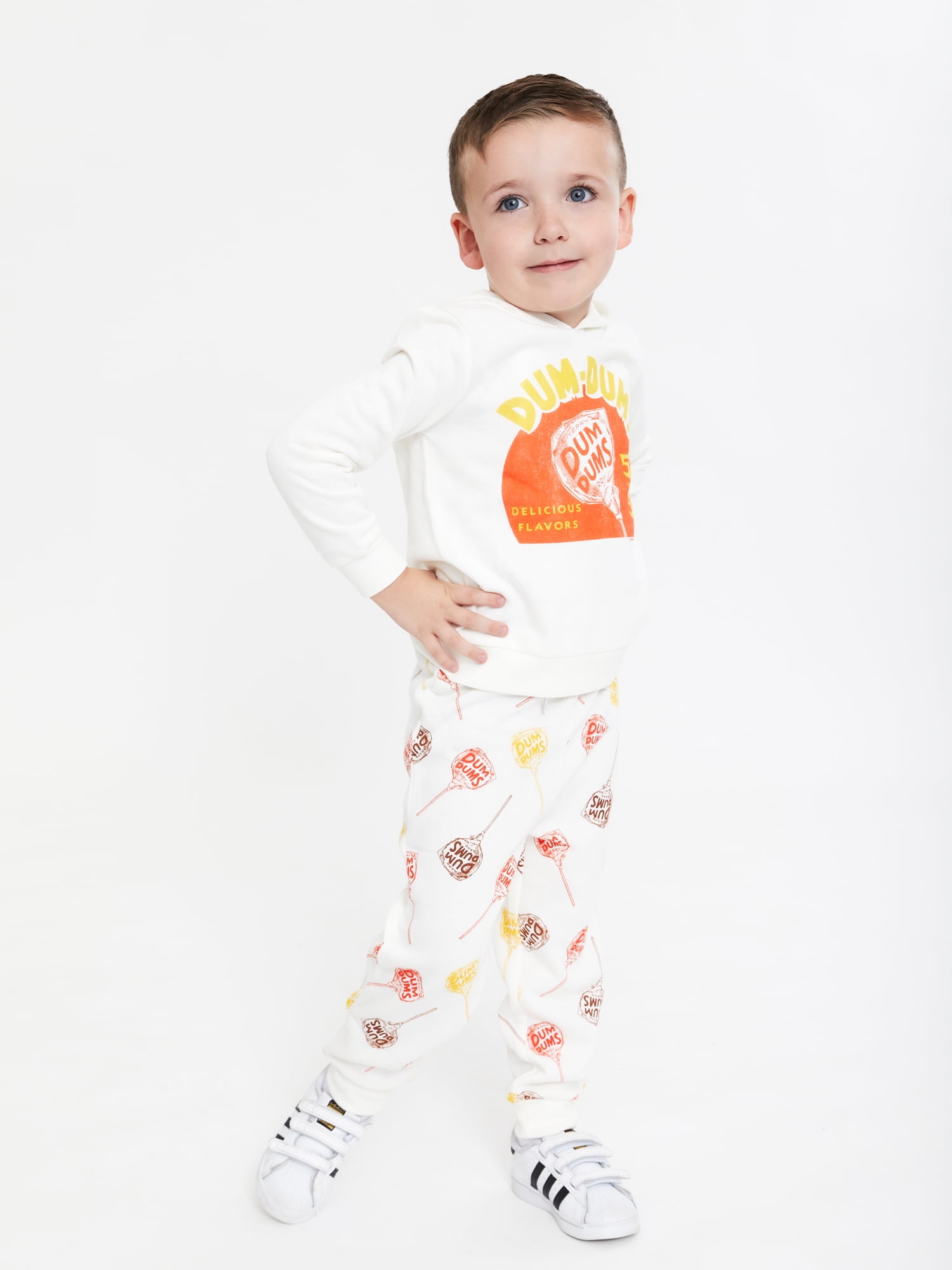 Dum Dums Lollipop Toddler Boy Fleece Hoodie Outfit Set, Sizes 12M-5T