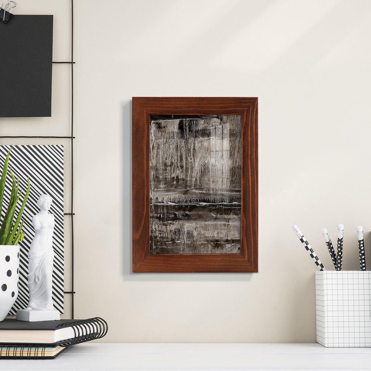 Continuum III -Framed Print w/glass-Chestnut