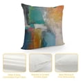 thumbnail image 4 of YINGXI  Throw Pillow Cover Canvas Colors Shading Acrylic Painting Red Orange Blue and Turquoise Contemporary Mix Media Decorative Pillow Case Home Decor Square Pillowcase 22x22in, 4 of 5