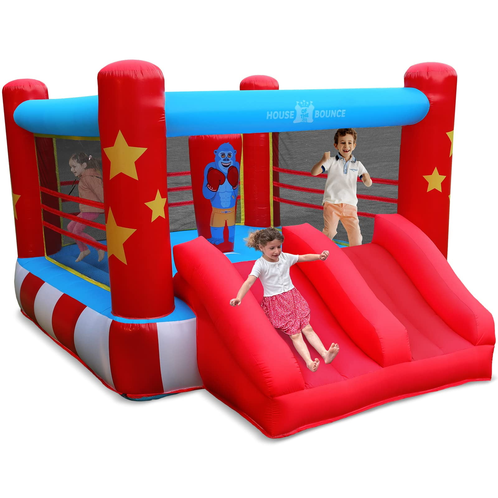 House of the Bounce 11 x 8.5 Kids' Boxing Ring Bounce House Ultimate