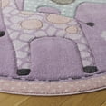 thumbnail image 3 of SAFAVIEH Carousel Kids Taneka Animals at Play Area Rug, Purple, 6'7" x 6'7" Round, 3 of 10