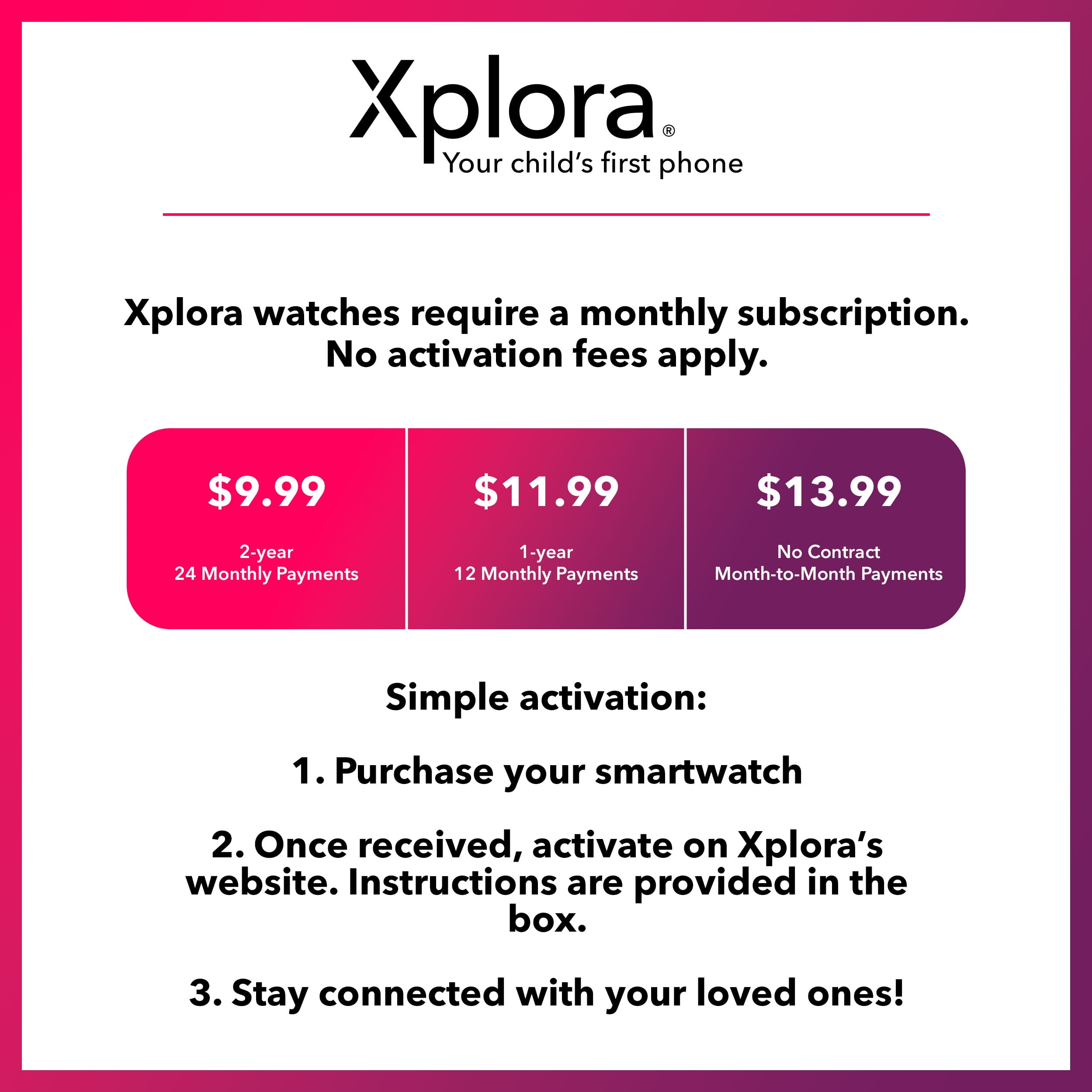 Xplora X6Play Kids Smart Watch Cell Phone with GPS Tracker