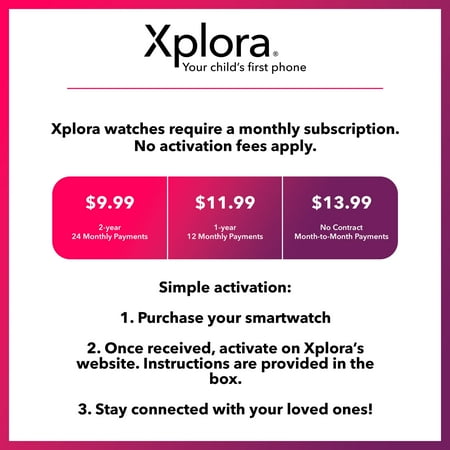 Xplora - X5 PLAY - Kids' Smart Watch Phone  Calls, Messages,  School Mode, SOS, GPS, Camera and Pedometer - Black