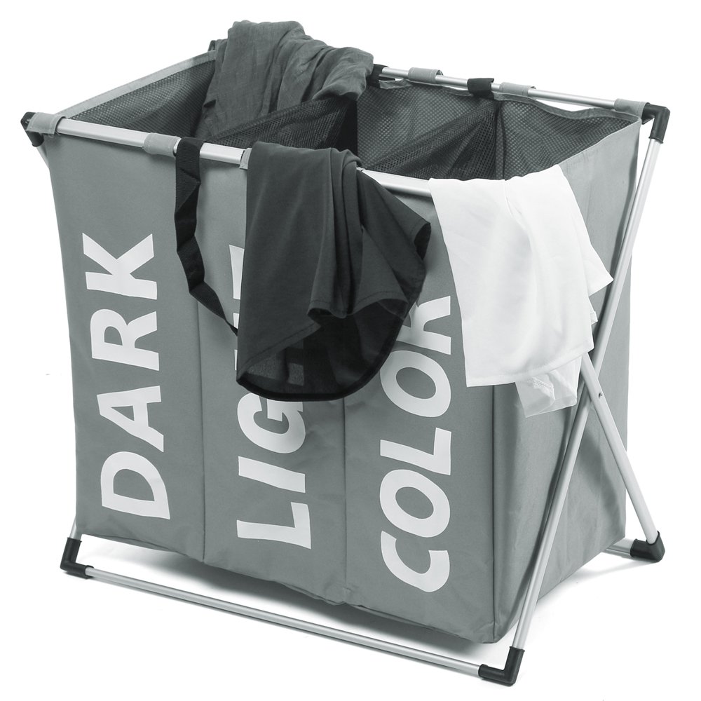 135L Laundry Basket Clothes Hamper Organizer Sorter Storage Foldable 3
