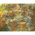 thumbnail image 2 of Monet, Claude 32x26 Black Ornate Wood Framed with Double Matting Museum Art Print Titled - Japanese bridge 1920, 2 of 4