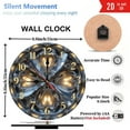 thumbnail image 3 of Luxury Metal Wall Clock Elegant Home Decor 10-Inch Silent Wooden Wall Clock, Battery Operated (AA Batteries Not Included), Artistic Home Decor, 3 of 7
