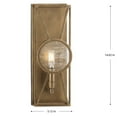 thumbnail image 6 of Progress Lighting Cumberland 1-Light Wall Sconce, Aged Bronze, Clear Seeded Glass. Modern Farmhouse and Transitional settings., 6 of 11