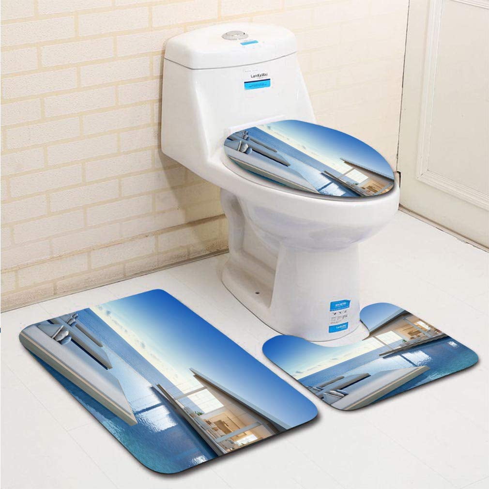 images Modern Luxury Bath Mat gohao luxury beach house sea view swimming pool in modern vacation home for big family 3 piece bathroom rugs set bath rug contour mat and toilet lid