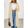 thumbnail image 3 of PRETTYGARDEN Women's Long Cardigans Fall Oversized Long Sleeve Open Front Lightweight Sweaters Knit Winter Coats, 3 of 10