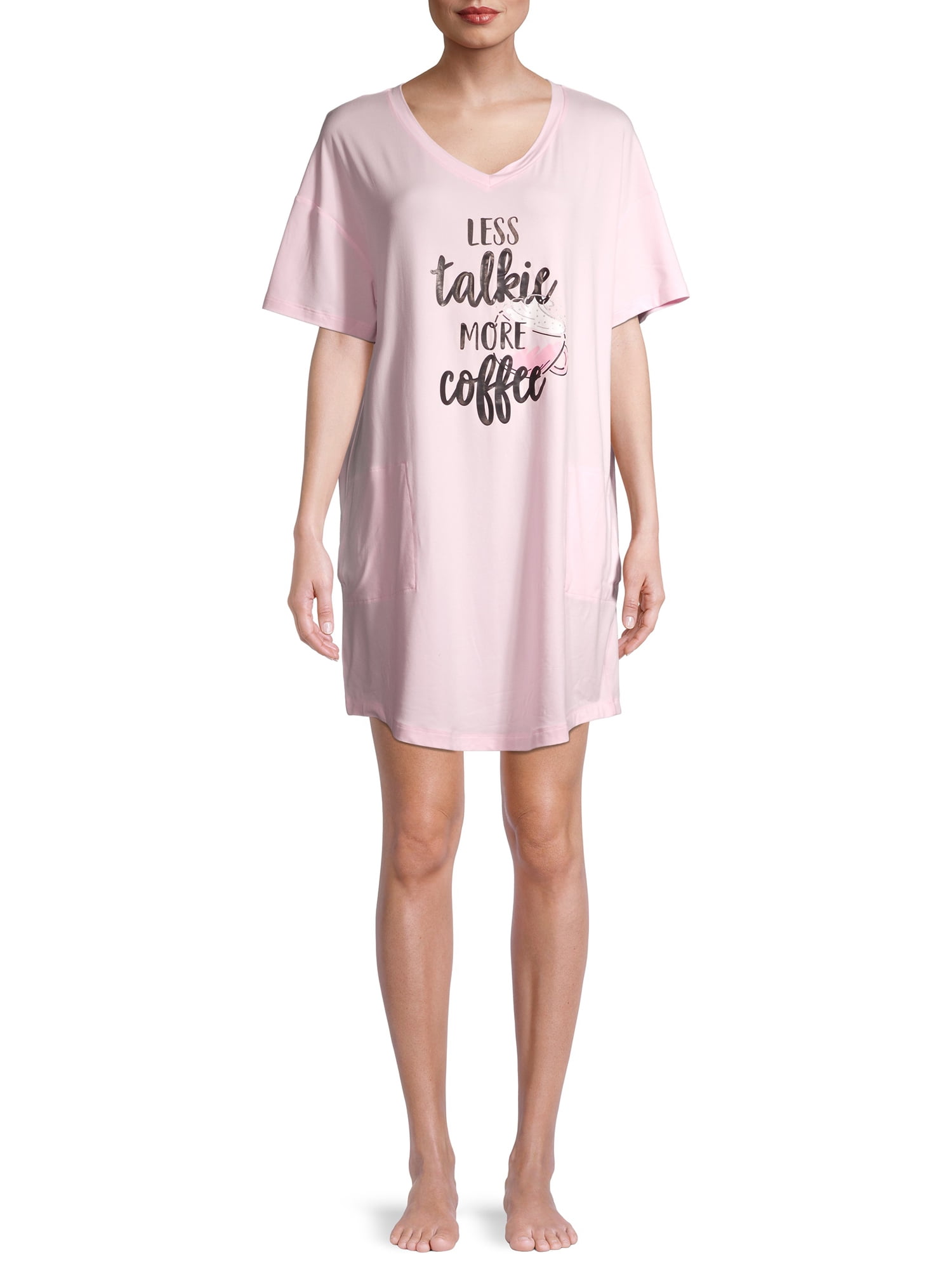 Scoop Neck Graphic Print Sleepshirt 