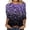 Purple, variant on PMVFHDE Womens Tops Three-Quarter Length Sleeve Round Neck Printed Tunic Blouse with Shine