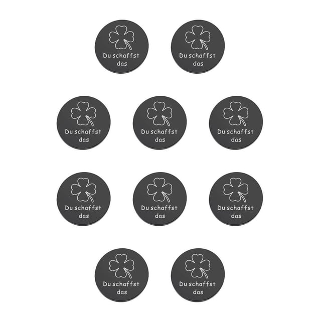 Monstrate Token Múltiples estilos y colores para adaptarse al gusto Exquisito token de abrazo de bolsillo 30 mm, negro, 30mm-Negro-Redondo 10Conjunto