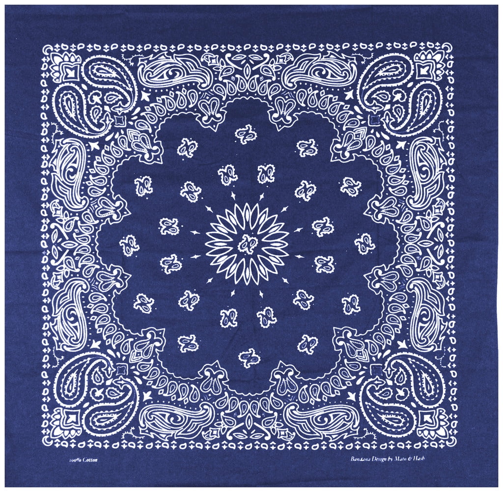 Bandanas 27 x 27 Versatile Biker Rags | Classic Paisley Bandana Pattern Walmart.com