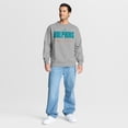 thumbnail image 3 of Men's Fanatics Heather Gray Miami Dolphins Direct Handoff Legacy Pullover Sweatshirt, 3 of 5