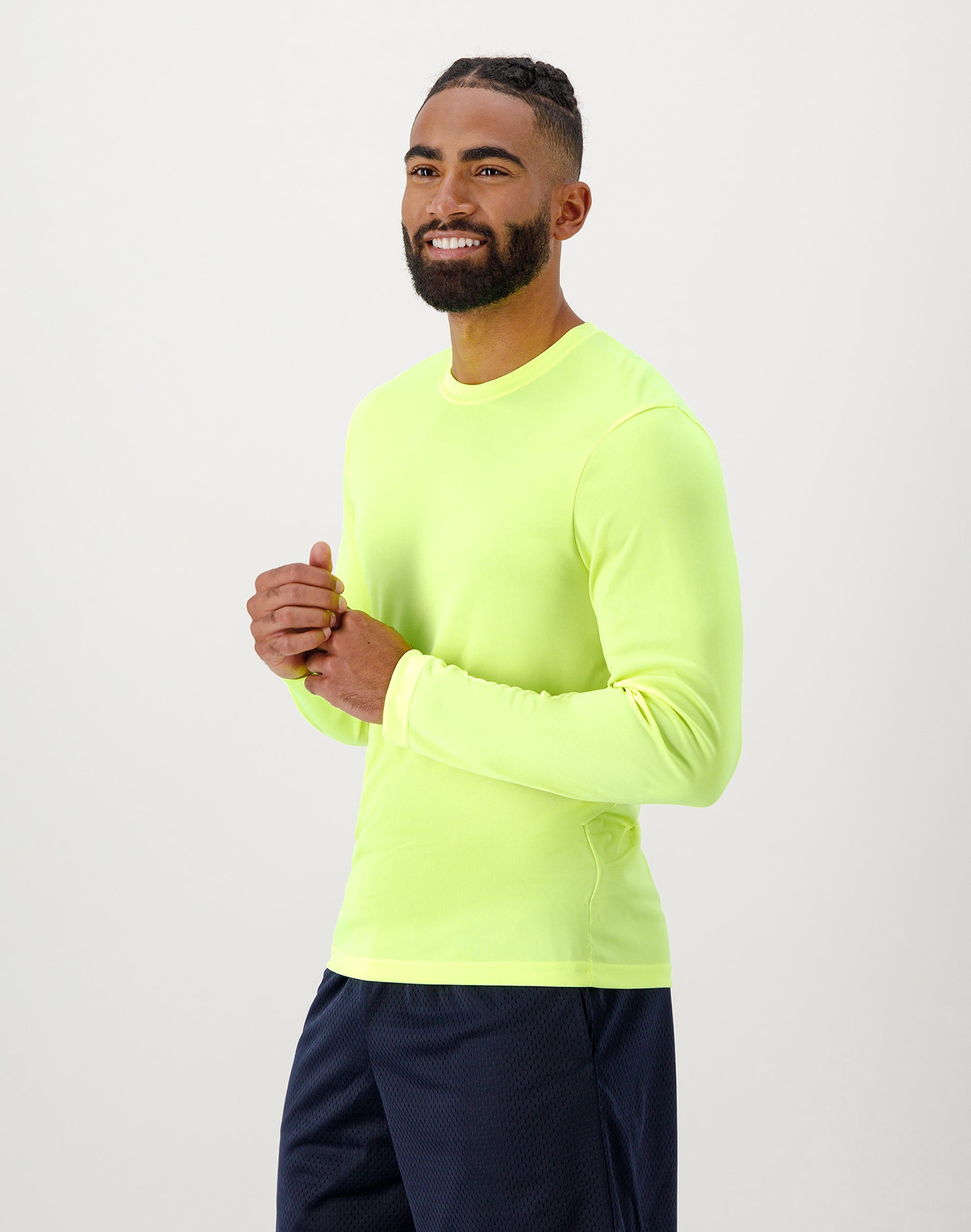 Hanes Cool DRI Performance Long Sleeve T-Shirt, Quick-Drying Training Tee, UPF 40+