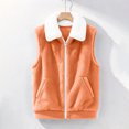 thumbnail image 5 of FAIWAD Fleece Vest Women Full Zip Sleeveless Fuzzy Sherpa Outerwear Winter Warm Fuzzy Outerwear Outdoor Daily Casual Outfits, 5 of 8