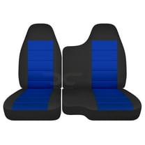 Fits 2004-2012 Chevy Colorado/GMC Canyon Velour Seat Covers 60/40Bench No Arm:Blk Drk Blue