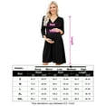 thumbnail image 5 of Women's Casual Ruffle Maternity Dress V Neck Nursing 3/4 Sleeve A Line Party Midi Dress, 5 of 5