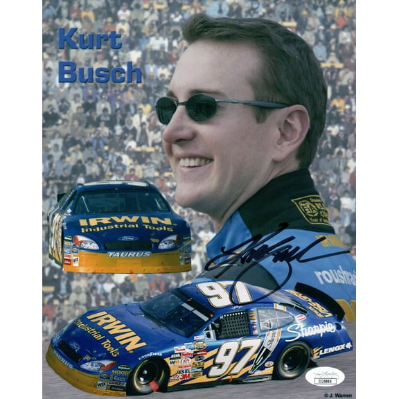 Kurt Busch Signed Autographed 8X10 Photo Nascar Racing Legend JSA II25885