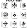 thumbnail image 2 of Magic Evil Eyes Stencils 6x6 inch 9 Pieces with Paint Brush Moon Phases Star Template for Wall Furniture Canvas colorful, 2 of 9