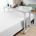 Arlopu Overbed Table with Wheels, 70.8'' Rolling Over Bed Desk for Full/Queen Size Bed, Mobile