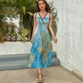 thumbnail image 3 of World Chart WORLD MAP Print Sleeveless Dress Dresses Women Summer Evening Dresses Ladies Bohemia Long Dresses, 3 of 9