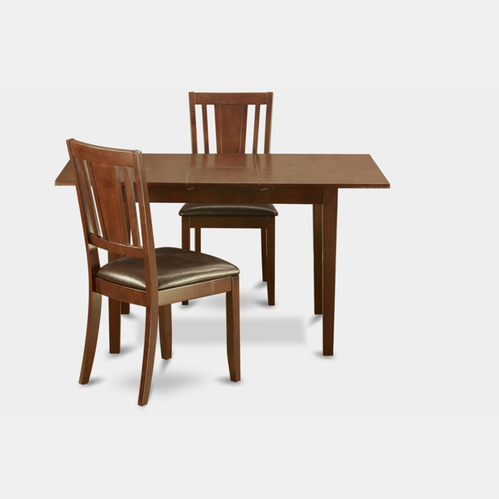 NODU3MAHLC 3 Pc Small Kitchen nook Dining set Table with Leaf and 2